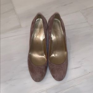 Stuart Weitzman suede tan wedge